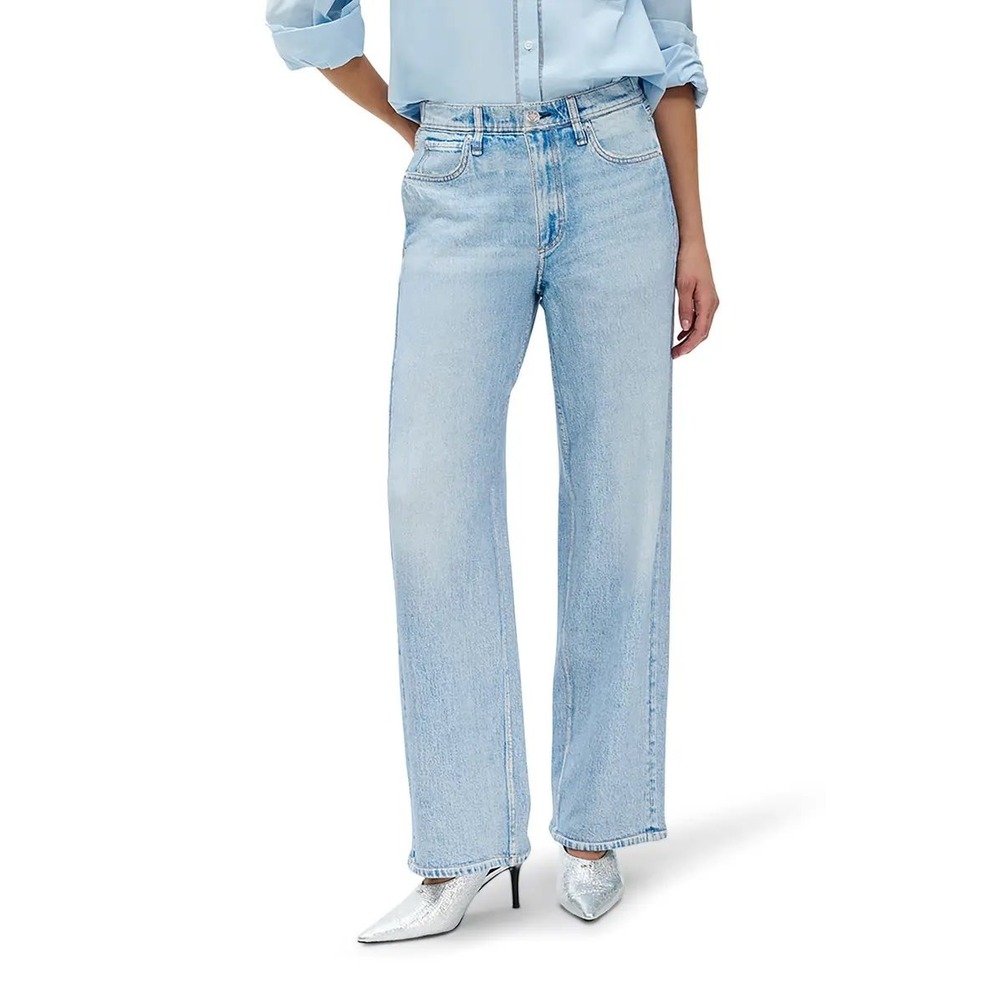 rag & bone Light Blue Wide Leg Jeans - Picture 2 of 14